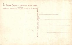 Castillo de CPA de Amboise visto de los bordes del Loire