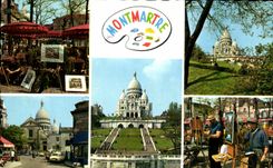 CPSM Paris y su lugar de las maravillas de Terte Jardins del corazon Church Saint Pedro de la consagracion