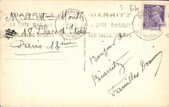 CPA Biarritz Esplanade De La Vierge Hommage au monument des morts de la grande guerre