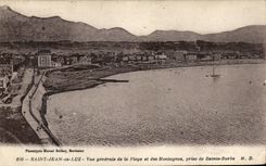 CPA Saint Jean De Luz Vue Generale De La Plage Et Des Montagnes Prise De Sainte Barbe