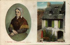 CPA Lourdes Portrait of Bernadette Soubirous Lourdes Paternal House of Bernadette Sobirous