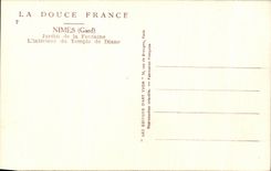 CPA Nimes Jardin de la Fontaine L'Interieur du Temple de Diane