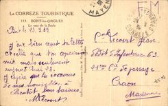 CPA Tourist Correze Bort Organ Saul Of the Willow