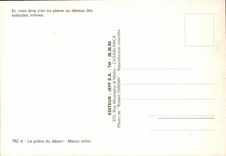 MODERN CARD the Prayer of Serves Morocco Infini