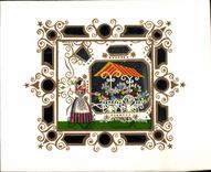 MODERN CARD in the form of booklet Woman