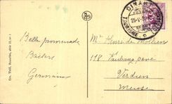 Cena del barco de la ciudadela y de la iglesia de CPA