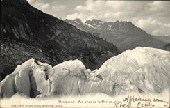 CPA Montanvert Vue Prise De La Mer De Glace
