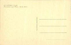 CPA Cateau War memorial 1914 1918 Militaria