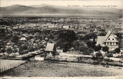 CPA Mulhouse View and Panorama of the Vosges