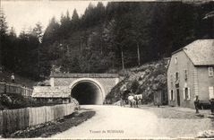 CPA Tunnel de Bussang Caleche 