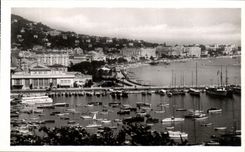 CPA Cannes View Taken Of Suquet Boats