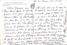 MODERN CARD Paris and Its Merveilles La Basilica deu Sacring Heart of Montamartre