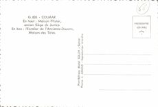 La casa Pfister Ancien de CPSM Colmar se sienta de la escalera de la justicia de las viejas aduanas de Maison de las cabezas