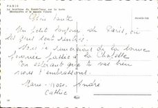 MODERN CARD Paris La Basilique Of the Sacring Sur La Heart Ridges Montmartre