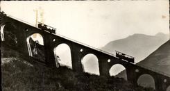 CPA Lourdes the Funicular Of the Peak Of Jer the Viaduct