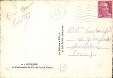 CPA Lourdes the Funicular Of the Peak Of Jer the Viaduct