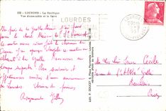 CPSM Lourdes La Overall picture Basilica And Gave