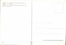 MODERN CARD Paris La Cathedral Our lady Of Paris And Vedette on the Seine