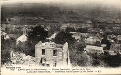 CPA Laon after the bombardment Houses Bombardees District of the Militaria Station
