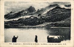 CPA Environs de La Grave Le Meije Vue du Lac Lerie