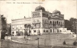 CPA Paris Park of Montsouris the Superb Observatory decoration with the back Flowers