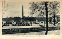 CPA Paris Place de la Coucorde Vue des Tuileries