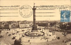 CPA Paris Panorama of the Place of the Bastille