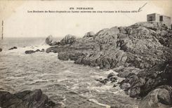 CPA Penmarch Rocks Of Saint Guenole Or Fruent Enlevees 5 victims on October 8th 1870
