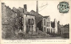 CPA Bazeilles un La de Street De Bazeilles Apres lucha la calle de general Lebrun Militaria