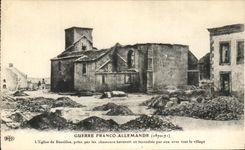 CPA liberan guerra alemana la iglesia de Bazeilles Militaria 1870 1871