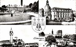 Jardin de CPSM Limoges de la estacion de tren de la prefectura del La de Eveche Jourdan