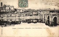 La Viena de Saint-E'tienne del puente de Abbessaille de la catedral de CPA Limoges