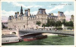 CPA Paris L'Hotel De Ville Peniche