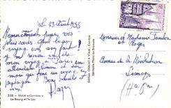 CPSM Viam Correze la ciudad y el lago