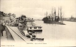 CPA Pontoise Quay e isla de Pothuis