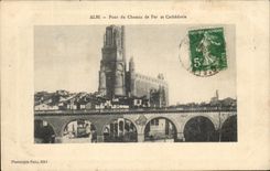 Puente de CPA Albi del ferrocarril y de la catedral