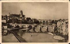 CPA Albi el puente y la catedral co de Vieaux Cecile
