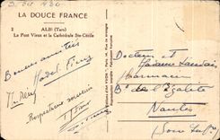 CPA Albi el puente y la catedral co de Vieaux Cecile