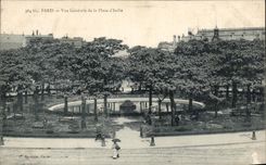 CPA Paris View Of the Place of Italy