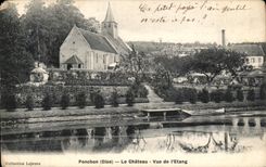 CPA Ponchon el castillo visto de la charca