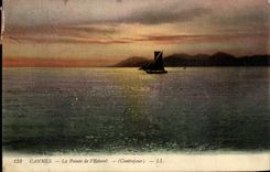 CPA Cannes La Points Of Esterel Contrejour Bateau