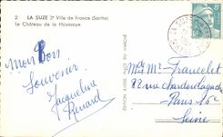 CPSM Suze Town of France the Castle of Houssaye