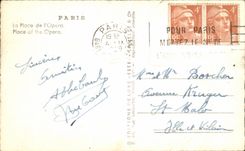 CPSM Paris La Places Opera