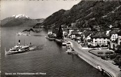 CPA Gersau am Vierwaldstattersee mit Pilatus Bateau