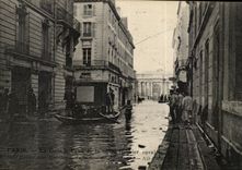 CPA Paris 1910 Rue de Bourgogne Floods