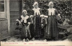 CPA Massat Groupe de Liadoures Folklore Costume Coiffes