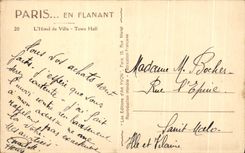 CPA Paris En Flanant L'Hotel De Ville 