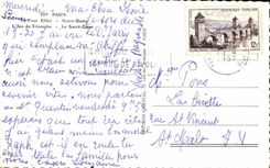 CPSM Paris la torre Eiffel nuestra senora Arc De Triomphe el corazon de la consagracion