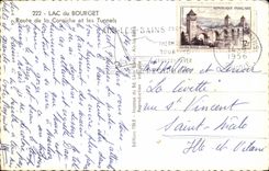 CPSM Lake of Le Bourget Road of the Cornice and the Tunnels Train