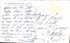 CPSM Montfort Amaury La Turn of Anne of Brittany